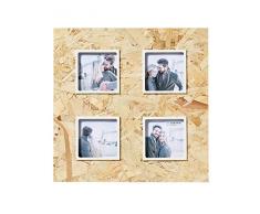 walther design RC410W Chip Galerierahmen, 4X 10x10 cm, Holz, weiß