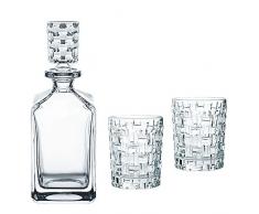 Spiegelau & Nachtmann, 3-teiliges Whisky-Set, Dekanter+ 2x Whisky-Becher, Bossa Nova, Kristallglas, 101095