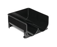 iDesign Fridge/Freeze Binz Weinregal für 2 Flaschen, stapelbarer Flaschenhalter aus Kunststoff, schwarz