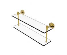 Allied Messing SB/22-pb Southbeach Collection 22 von 12,7 cm Doppelter Glas Regal, Messing poliert