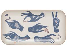 Danica Studio 7002298aa Serviertablett aus Weidenholz, 12,7 x 22,9 cm, elfenbeinfarben