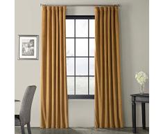 HPD Half Price Drapes VCH-140805-84 Signature Verdunkelungsvorhang, Samt, Bernsteingold, 50 x 84 cm