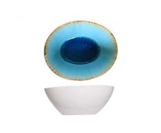 »Antoinette« Teller flach, Steinzeug, blauer Rand, ø: 265 mm