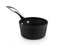 Monix Mineral Stielkasserolle, geschmiedetes Aluminium, Stein, 17 x 9,5 x 34,5 cm