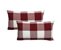 VAKADO Kissenbezug, tropischer Flamingo, dekorative Blätter, 45,7 x 45,7 cm, Raumdekoration für Terrasse, Couch Sofa, Stuhl, Bettwäsche 2 Pieces, 12x20 Plaids-rot & weiß