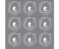 Andy Skinner Mixed Media Whirlpool Schablone, grau, 6 X 6