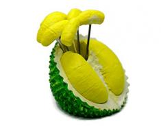 ChangThai Design Obstgabel Durians Handwerk Puppenhaus Miniatur handgefertigt Lebensmittel