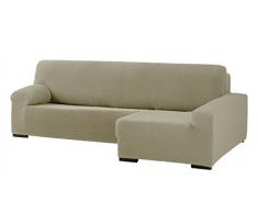 Eysa Cora bielastisch Sofa überwurf Chaise Longue rechts, frontalsicht, Farbe 11-leinen, Polyester-Baumwolle, Beige, 39 x 35 x 19 cm
