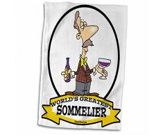 3D Rose Funny Worlds Greatest Sommelier Cartoon Handtuch Sport Handtuch 15x22