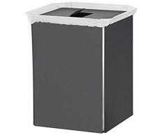 WS Bad Kollektionen Bandoni Aluminium Wäschekorb mit internen Tasche, dunkelgrau
