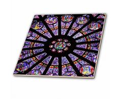3dRose CT 137008 _ 1 Fenster in Notre Dame, die Paris, france-eu09 wsu0027-william Sutton Keramik Fliesen, 4-Zoll