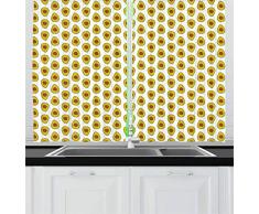 Ambesonne Küchengardine, Mehrfarbig 55 W by 39 L gelbgrün
