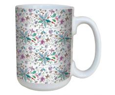 Tree-Free Greetings lm43638 Skurril Feld von Blumen von Shell Rummel Keramik Becher mit Henkel/, 15-Ounce, farbenreiche