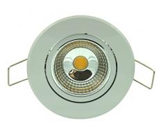 e-Bright Einbaustrahler LED 7W COB, 600LM 230V A+, Einbauspot IP20 Drehbar Einbauleuchten