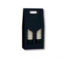 Fag Arti Grafiche Korb für 2 Flaschen, Schwarz, Einheitsgröße