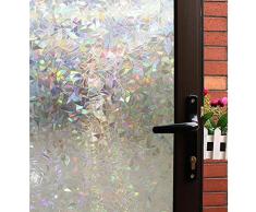 ForONE Deal Sichtschutz Fensterfolie Sichtschutzfolie kein Kleber Wärme Kontrolle Anti UV für Sichtschutz Büro Meeting Raum Badezimmer, Schlafzimmer, PVC, F04, 17.5 by 78.7-inch