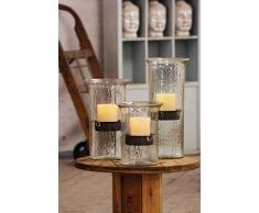 Kalalou Original Glas Mittelgroße Kerze Zylinder, One Size, Braun