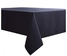 Biscaynebay Stoff-Tischdecken, wasserabweisend, auslaufsicher, für Esszimmer, Küche, Hochzeit und Partys 60X84 schwarz