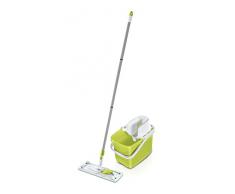 Leifheit 52086 Set Combi Clean M Shiny Green Set Bodenwischer, Metall, 27.5 x 25.5 cm
