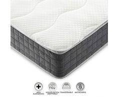 Eiffel Textile Topper für Bett, Viskose, Weiß, 200 x 20 x 150 cm