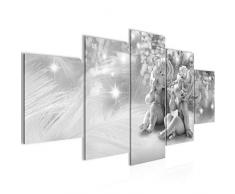 Bilder Engel Wandbild Vlies - Leinwand Bild XXL Format Wandbilder Wohnzimmer Wohnung Deko Kunstdrucke WeiÃŸ 5 Teilig - MADE IN GERMANY - Fertig zum Aufhängen 025053c