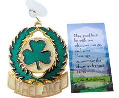 Westmon Works Irland Sonnenfänger St. Patricks Day Geschenkset mit Sonnenfänger und irischem Segen Karte in Box