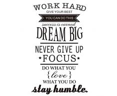 Boodecal Zitat Wand Aufkleber für Arbeitszimmer 1