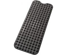 TIKE SMART Badewannenmatte, PVC, rechteckig, Vinyl, transparent, schwarz, Twin XL