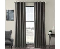 Half Price Drapes BOCH-134308-84 Verdunkelungsvorhang Rustikales Landhaus; Shabby Chic 50 X 120 Anthrazitgrau