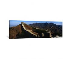 iCanvasART Great Wall of China Canvas Kunstdruck Panorama Bilder, 48 x 16, 0.75 Deep