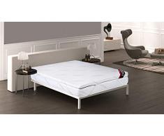 Imperial Komfort Topper viscoeslástico, Polyester, Weiß, Doppelbett, 200 x 120 x 8 cm