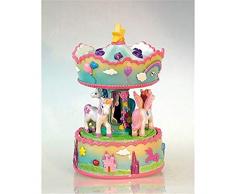 Musicbox Kingdom 14311 Spieluhr Einhornkarussell Märchen Rotiert zu Einer Melodie