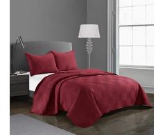 loft living Geo Blocks Bettwäsche-Set, 2-teilig, Größe XL, Rot Red Twin XL