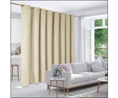 Deconovo Raumteiler Ösenvorhang 1 Scheibe 15ft Wide x 9ft Tall beige