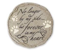 Orchidee Valley Pet Grave Marker Garten Gedenk Stein Nicht mehr My Side, Aber Forever in My Heart Paw Prints Mitgefühl Geschenk den Verlust eine Beloved Cat Hund