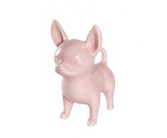 Nayothecorgi Keramikfigur Hund stehend Chihuahua Glänzendes Pink