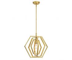 63697 Einflammige Pendelleuchte von Westinghouse Lighting für Innenbereiche, Ausführung in champagnerfarbenem Messing