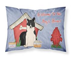 Caroline s Treasures bb2783pillowcase Hund House Collection Russo-European Laika Spitz Stoff Kissenbezüge, Standard, Multicolor