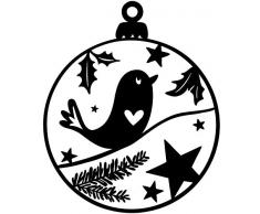 Rayher 29188000 Stempel Christbaumkugel, aus Ahornholz und Naturkautschuk, 6 x 7 cm