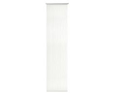 Deko Trends Schiebevorhang mit Alupaneelwagen und Beschwerungsstange, Polyester, Wollweiß, 245 x 60 cm