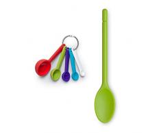Zeal JSET13L Kochlöffel und Messlöffel, antihaftbeschichtet, Silikon, 2 Stück