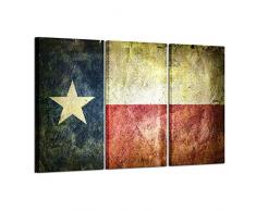 Kreative Arts Leinwandbild, 3-teilig, Motiv: Texas State Flagge, modernes Gemälde, rustikales Design, für Esszimmer, Wohnzimmer, Büro, Bauernhof, 40,6 x 81,3 cm, 3 Stück