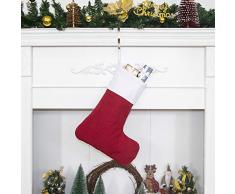 gexworldwide GEX Weihnachtsstrümpfe für Familiendekorationen, klassisch, kariert, 40,6 cm Red 1piece