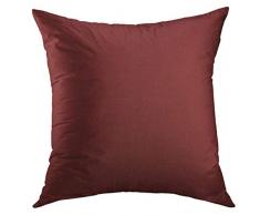 Mugod Dekorativer Überwurf-Kissenbezug Fall für die Couch Sofa Bett Zuhause Decor, Rot Schwanz Braun Haustier Hund mit Knochen Tier in Emotion Cartoon flatpillow Fall 18x18 inch Muster 14