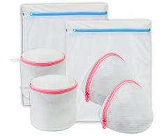 Simple Houseware Wäschesack 2 Large + 4 Underwear Bags weiß