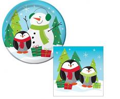 Party Creations and Creative Converting Dessertteller und Servietten, Motiv: Die Eiskönigin, 8 Stück