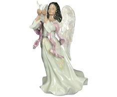COSMOS 96571 feines Porzellan African American Angel Musical Figur, 9–1/20,3 cm