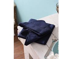 Slub Dinner Baumwollservietten mit Hohlsaum (12 Packung, Übergröße 20 x 20 cm), Marineblau), Hochzeitsservietten, Cocktail-Servietten, Stoffservietten, Gehrungsecken und großzügiger Saum, strukturierte Serviette, 100% Baumwolle