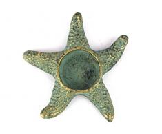 Hampton Nautical Handarbeit Maritimes Dekor Gusseisen Seestern Dekoration Teelichthalter, dunkelblau, 11,4 cm