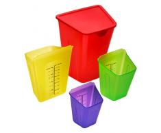 KUHN RIKON 20009 Messbecher Set 4 Stk. rot, gelb, violett, grün, Plastic